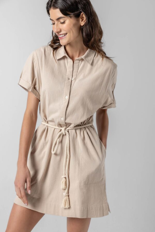 Half Placket Shirt Dress - Image 7