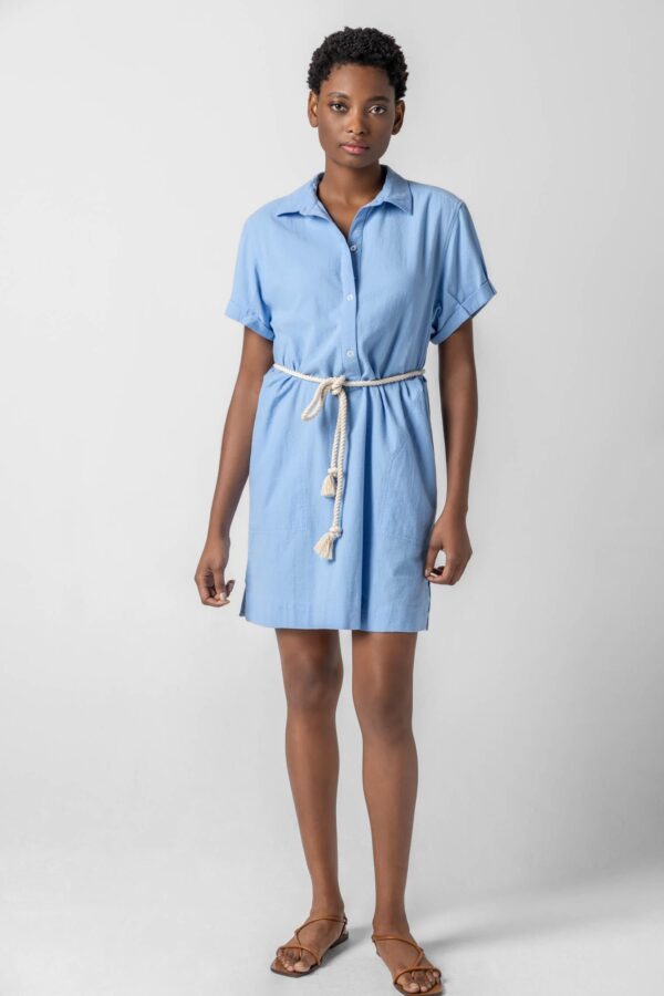 Half Placket Shirt Dress - Image 13