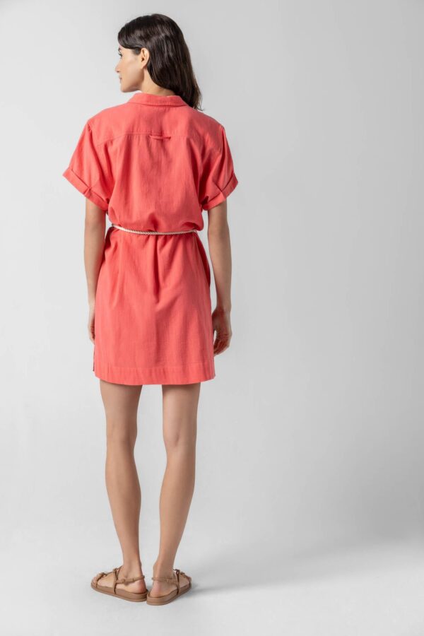 Half Placket Shirt Dress - Image 3