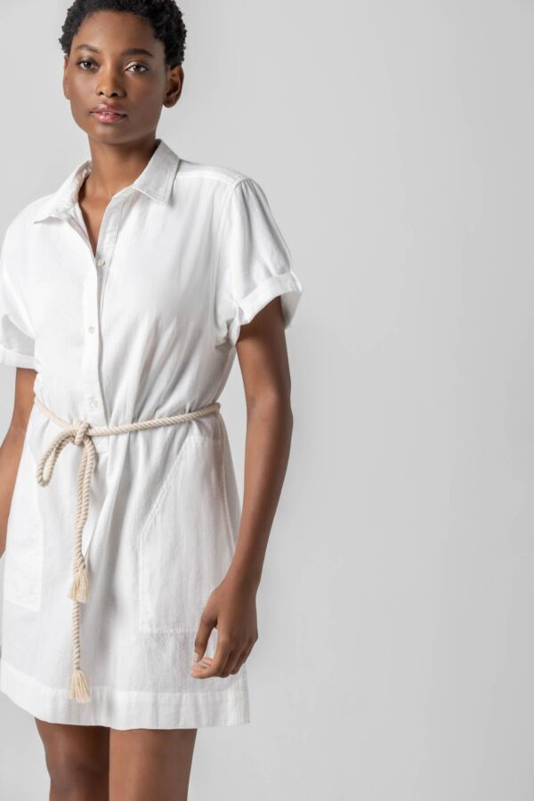 Half Placket Shirt Dress - Image 15