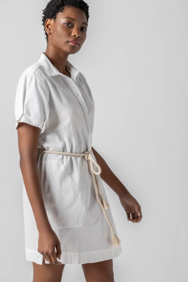 Half Placket Shirt Dress - Image 17