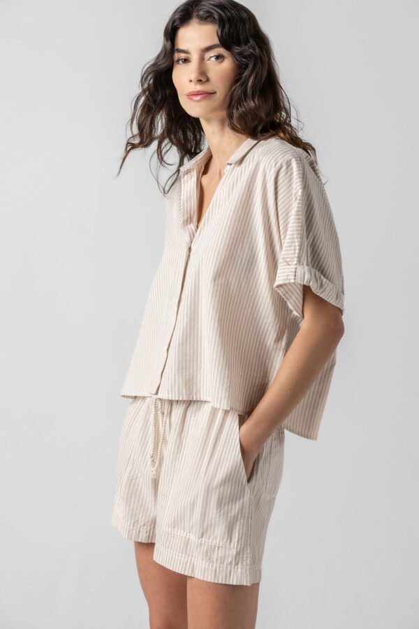 Striped Boxy Button Down - Image 2