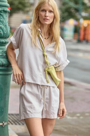 Striped Boxy Button Down
