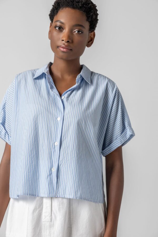 Striped Boxy Button Down - Image 7