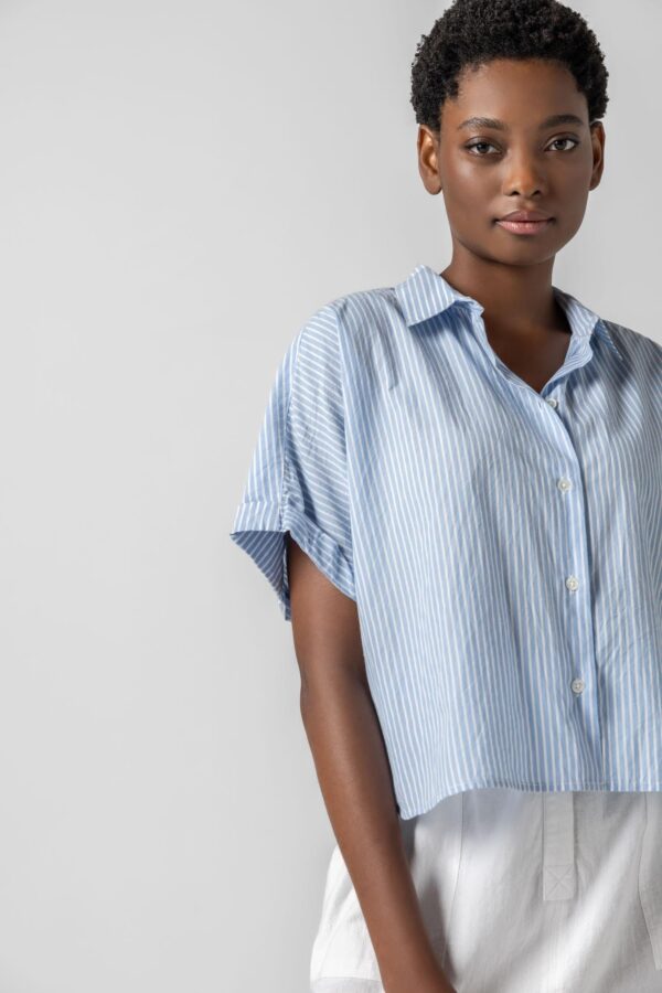 Striped Boxy Button Down - Image 8