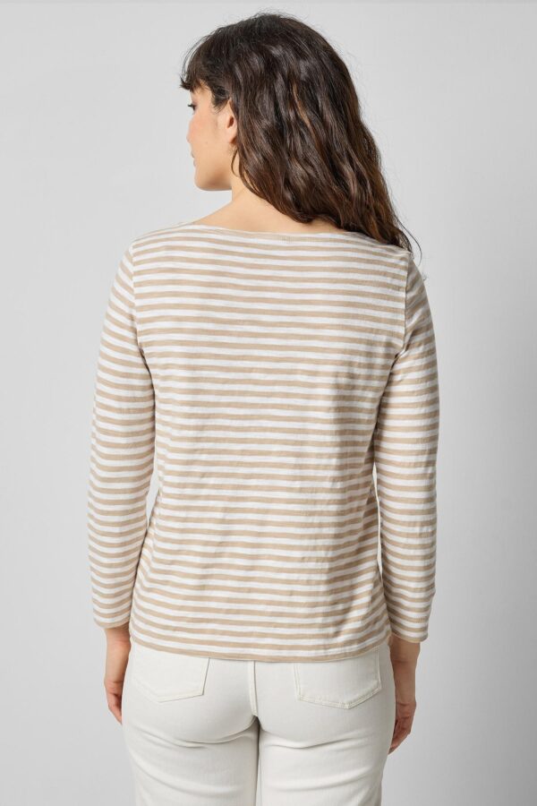 3/4 Sleeve Striped Boatneck - Image 3