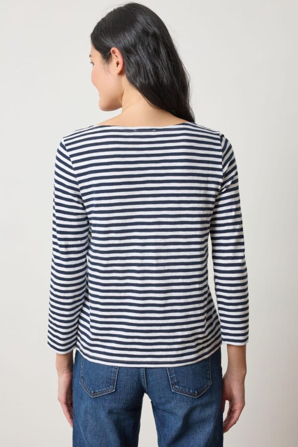 3/4 Sleeve Striped Boatneck - Image 5